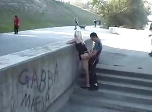 Hidden sex cam clip shows a couple humping