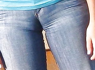 Jeans Cameltoe At Work