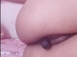 Asian Stuffs Her Tiny  Cunt on Webcam